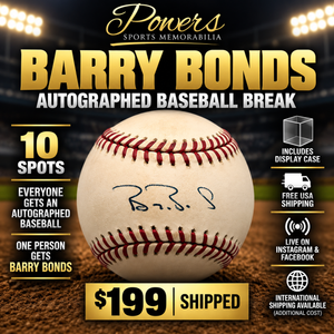 Barry Bonds Autographed Baseball Break – 10 Spots