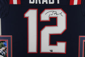 Tom Brady Autographed New England Patriots Signed Nike Elite Football Framed Jersey Fanatics Authentic COA-Powers Sports Memorabilia