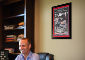 Atlanta Journal Constitution 2021 World Series CHAMPS Braves Baseball Original 14x26 Framed Newspaper ?Çô Get The AUTHENTIC Version!-Powers Sports Memorabilia