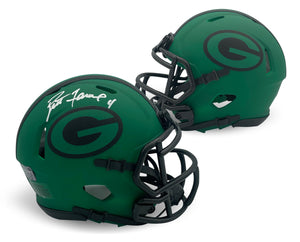 Brett Favre Autographed Green Bay Packers Signed Rave Football Mini Helmet JSA COA-Powers Sports Memorabilia