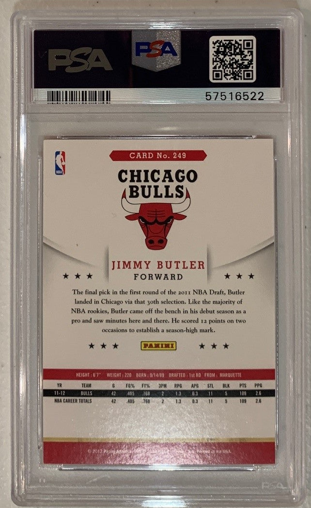 Jimmy Butler 2012 Panini Hoops Basketball RC Rookie Card #249 Graded PSA 9-Powers Sports Memorabilia