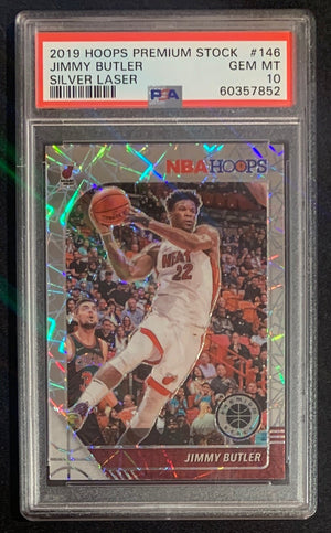 Jimmy Butler 2019 Panini Hoops Premium Silver Laser Prizm Basketball Card #146 Graded PSA 10-Powers Sports Memorabilia