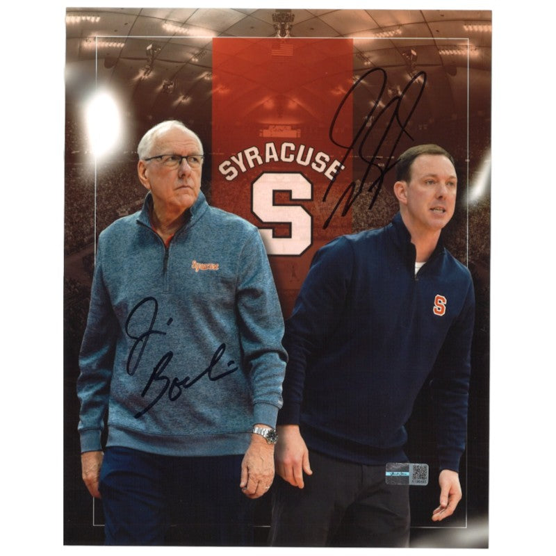 Jim Boeheim Gerry McNamara Syracuse University Dual Signed 8x10 Photo-Powers Sports Memorabilia