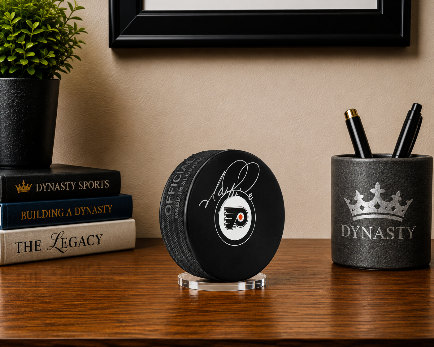 Mark Recchi Philadelphia Flyers Signed Hockey Logo Puck-Powers Sports Memorabilia