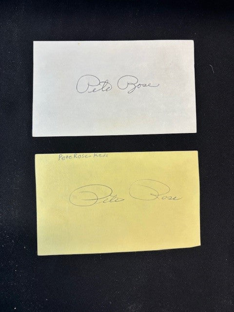 Baseball Legends Autographed Signed Index Card Lot (850+) Pete Rose Joe Torre Beckett Pre Authenticated-Powers Sports Memorabilia
