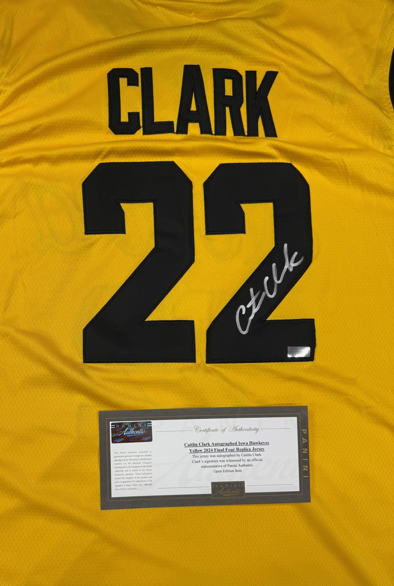 Caitlin Clark Autographed Iowa Hawkeyes Signed Nike Basketball Jersey Panini Authenticated COA-Powers Sports Memorabilia