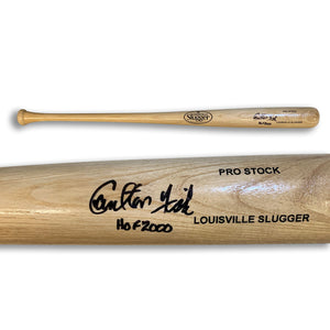 Carlton Fisk Autographed Baseball Signed Bat Hall of Fame HOF 2000 Fanatics Authentic COA-Powers Sports Memorabilia