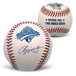 Chipper Jones Autographed 1995 World Series Baseball Fanatics-Powers Sports Memorabilia