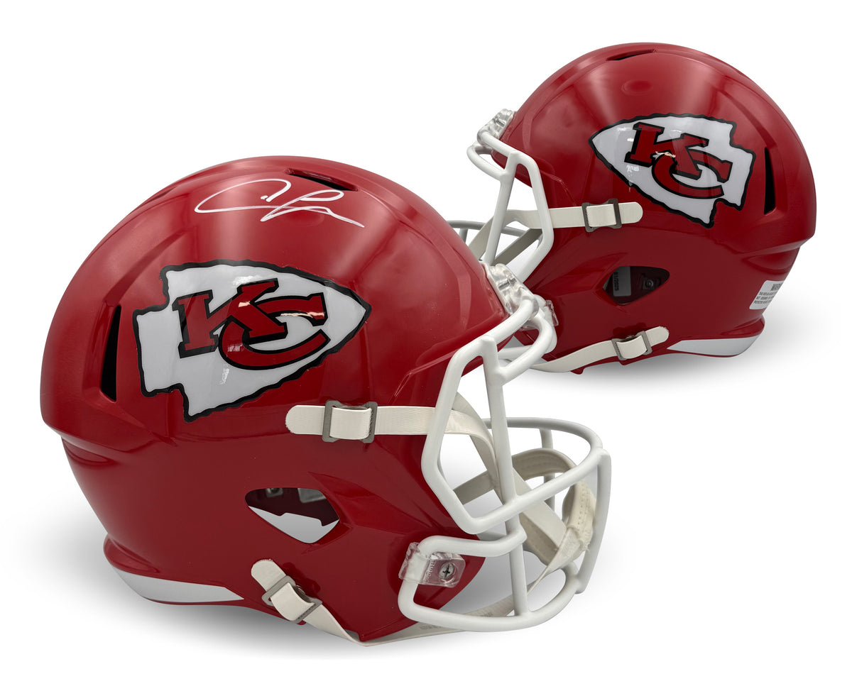 Chris Jones Autographed Kansas City Chiefs Signed Full Size Replica Football Helmet Beckett COA-Powers Sports Memorabilia