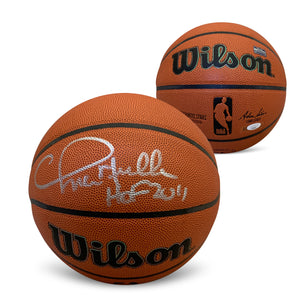 Chris Mullin Autographed NBA Full Size Signed Basketball Hall of Fame HOF 2011 JSA COA-Powers Sports Memorabilia