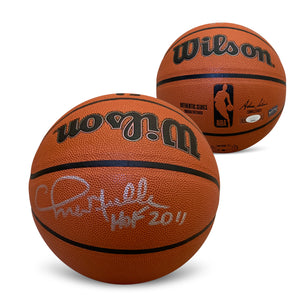Chris Mullin Autographed NBA Full Size Signed Basketball Hall of Fame HOF 2011 JSA COA UD-Powers Sports Memorabilia
