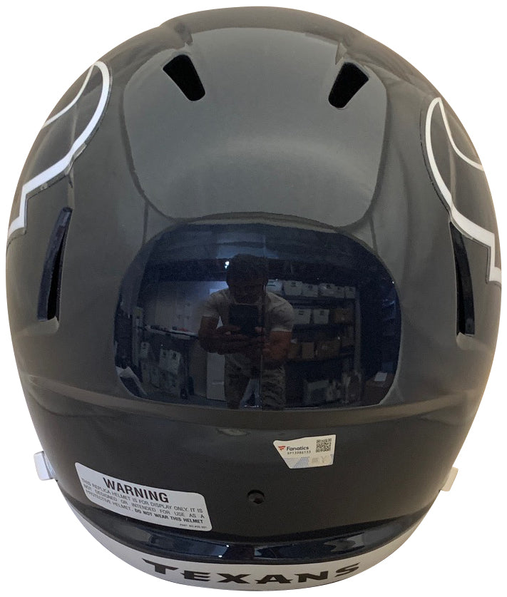 CJ Stroud Autographed Houston Texans Signed Football Full Size Replica Helmet Fanatics Authentic COA-Powers Sports Memorabilia