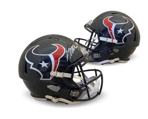 CJ Stroud Autographed Houston Texans Signed Football Full Size Replica Helmet Fanatics Authentic COA-Powers Sports Memorabilia