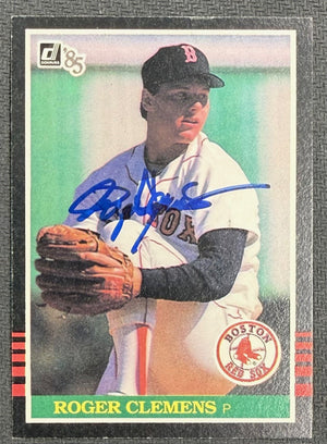 Roger Clemens 1985 Donruss Signed Baseball Rookie Card #273 Beckett Authenticated-Powers Sports Memorabilia