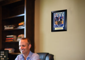 Mike Krzyzewski Autographed Duke Blue Devils Coach K Signed Basketball 8x10 Framed Photo JSA COA 8-Powers Sports Memorabilia