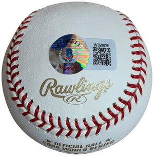 Cole Hamels Autographed 2008 World Series MVP Signed Baseball Beckett COA With UV Display Case-Powers Sports Memorabilia