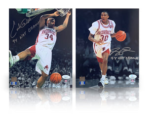 Corliss Williamson & Scotty Thurman Autographed Arkansas 1994 Signed 8x10 Photo JSA COA-Powers Sports Memorabilia