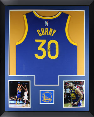 Stephen Curry Autographed Golden State Warriors 75th Anniversary Nike Swingman Signed Basketball Framed Jersey JSA COA-Powers Sports Memorabilia