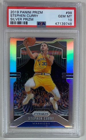 Stephen Curry 2019 Panini Silver Prizm Basketball Card #98 Graded PSA 10-Powers Sports Memorabilia
