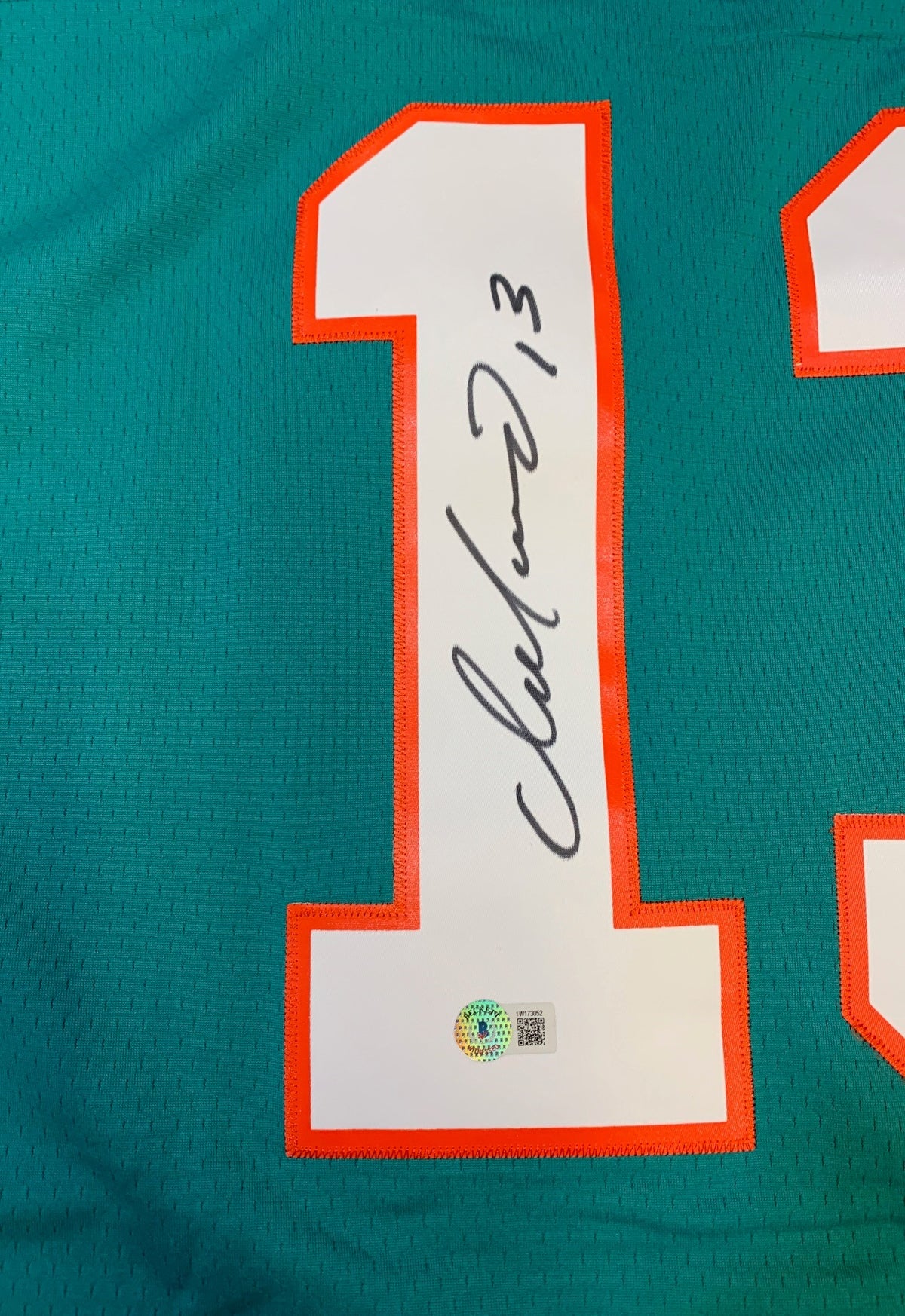 Dan Marino Autographed Miami Dolphins Mitchell &amp; Ness Teal Signed Football Jersey Beckett COA-Powers Sports Memorabilia