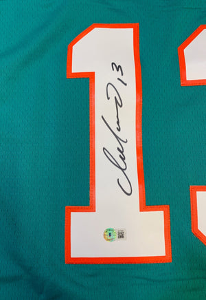 Dan Marino Autographed Miami Dolphins Mitchell & Ness Teal Signed Football Jersey Beckett COA-Powers Sports Memorabilia