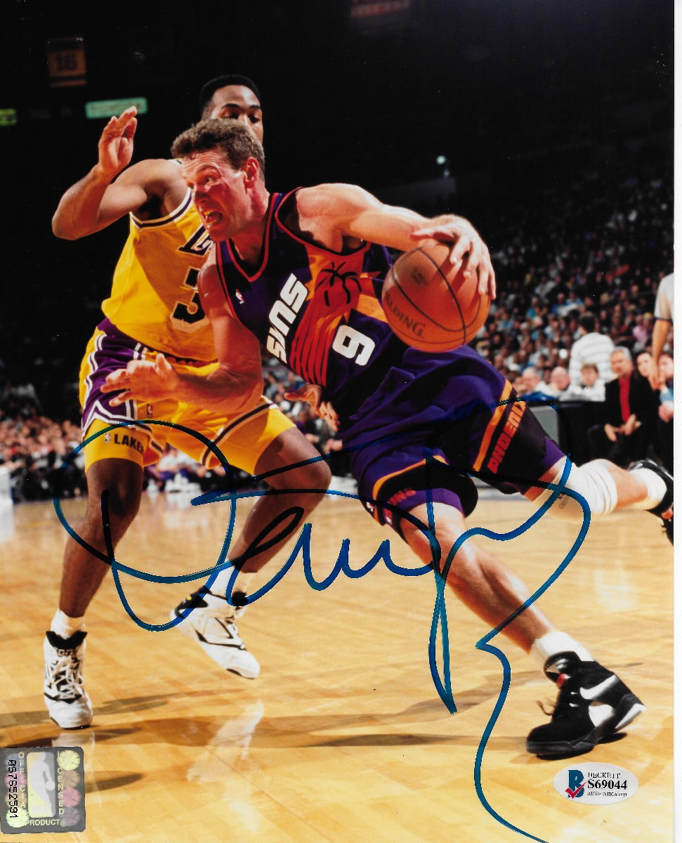 Dan Majerle Autographed Phoenix Suns 8x10 Photo Beckett Authenticated-Powers Sports Memorabilia