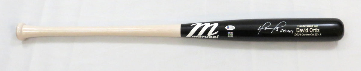 David Ortiz Autographed Boston Red Sox Marucci Game Model Bat W/541 HR's Beckett Witnessed-Powers Sports Memorabilia