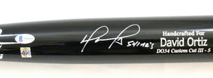 David Ortiz Autographed Boston Red Sox Marucci Game Model Bat W/541 HR's Beckett Witnessed-Powers Sports Memorabilia