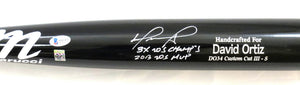 David Ortiz Autographed Boston Red Sox Marucci Game Model Bat W/3X WS Champs & 2013 WS MVP-Powers Sports Memorabilia