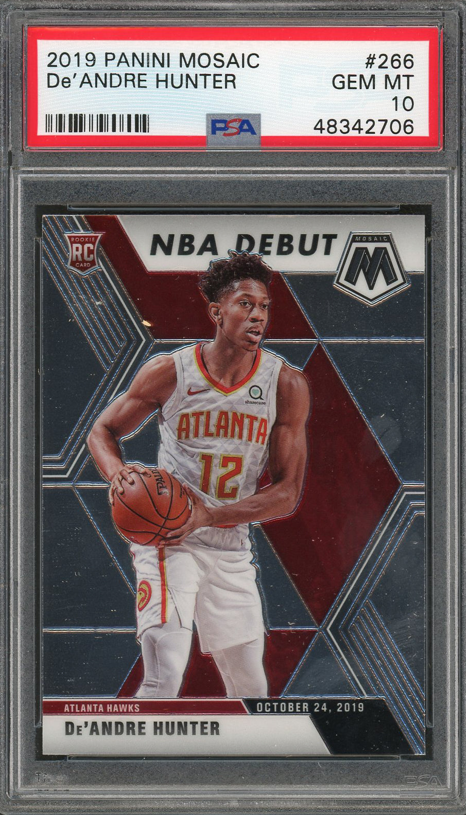 De&#39;Andre Hunter 2019 Panini Mosaic Basketball Rookie Card #266 Graded PSA 10-Powers Sports Memorabilia