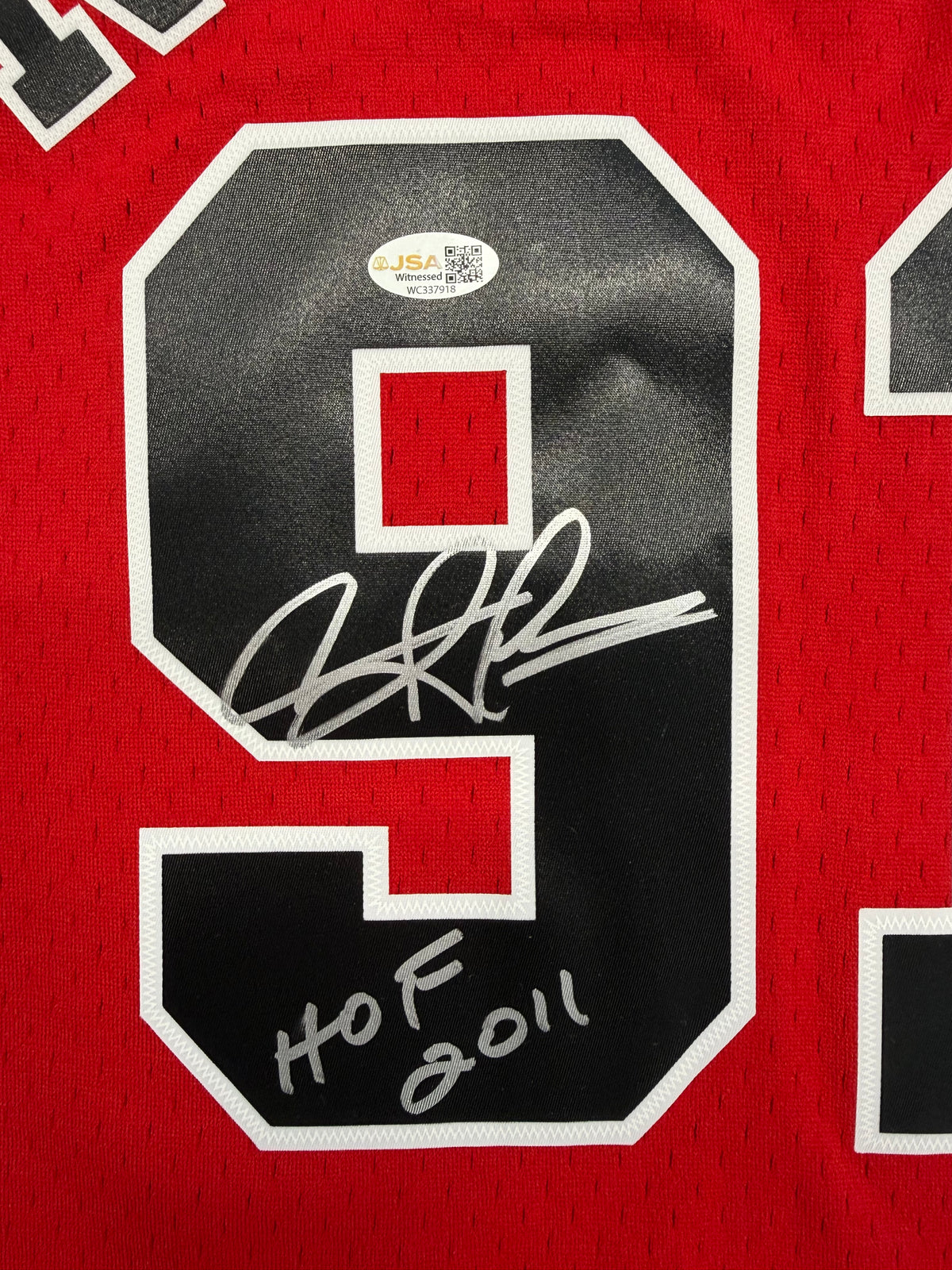 Dennis Rodman Autographed Chicago Bulls Mitchell &amp; Ness Signed Swingman Basketball Jersey HOF Hall of Fame 2011 JSA Witness Authentication-Powers Sports Memorabilia