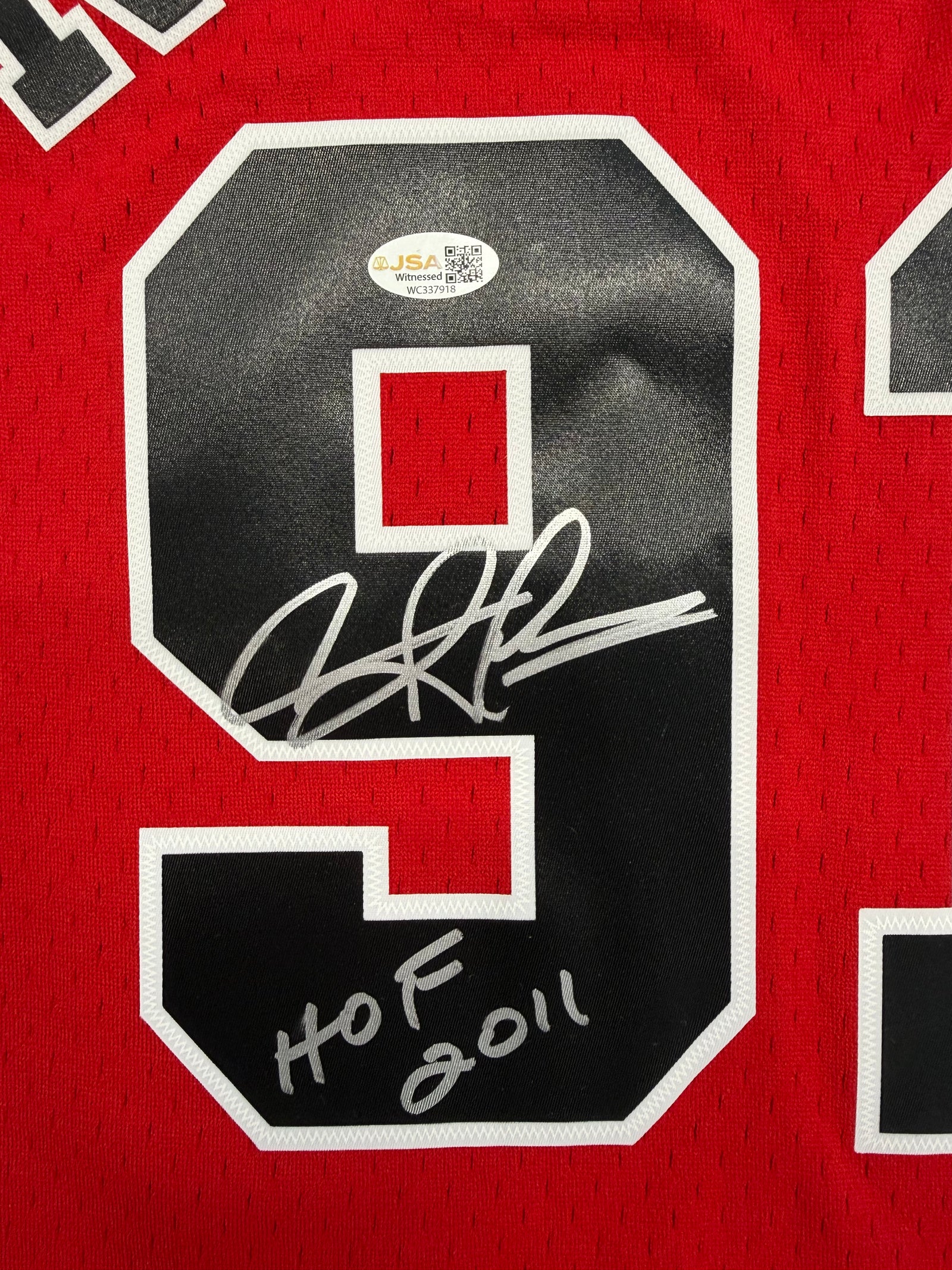 Dennis Rodman Autographed Chicago Bulls Mitchell & Ness Signed Swingman Basketball Jersey HOF Hall of Fame 2011 JSA Witness Authentication-Powers Sports Memorabilia