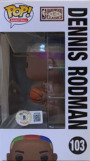Dennis Rodman Autographed Basketball Signed Funko POP 103 Beckett COA-Powers Sports Memorabilia