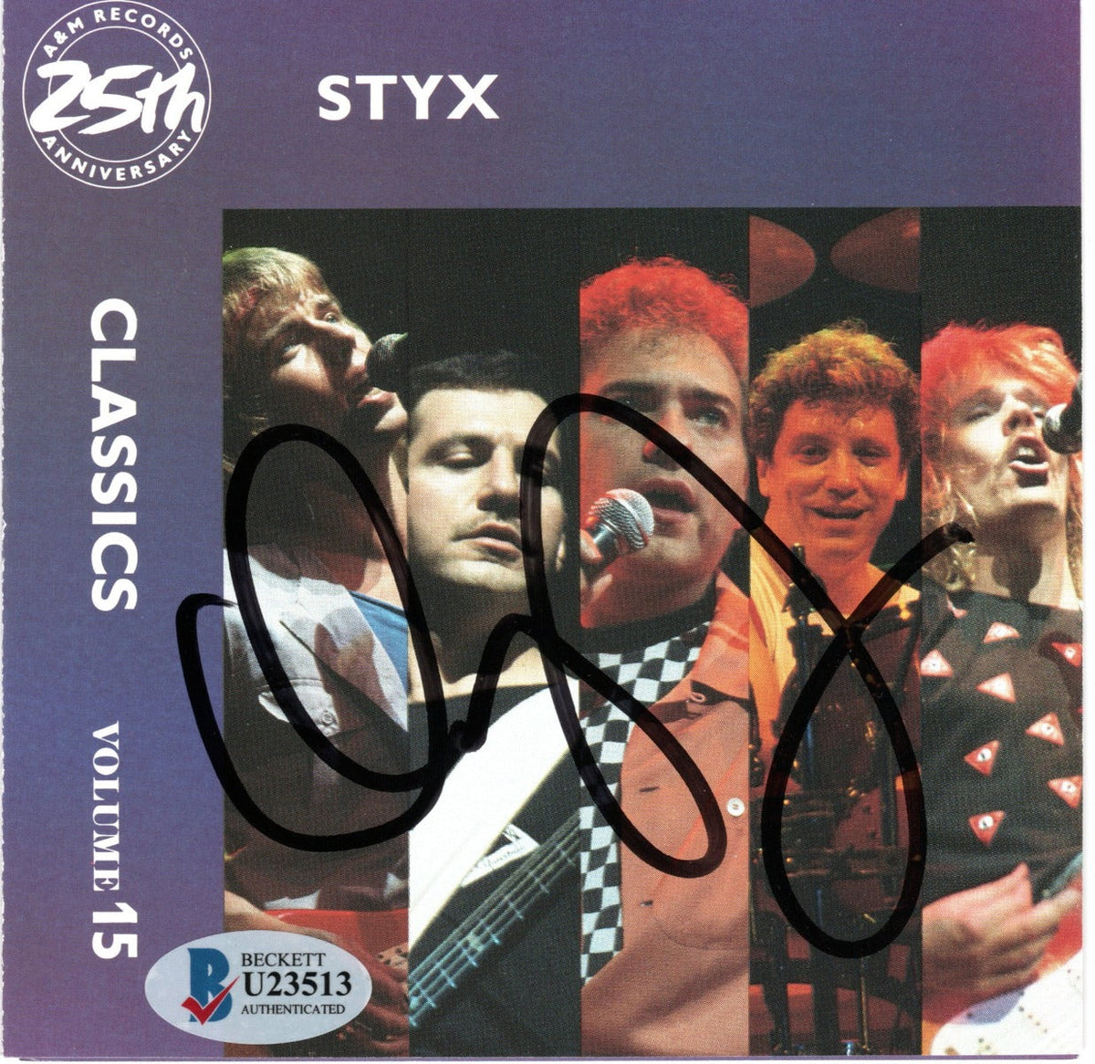 Dennis DeYoung Autographed Styx Classics Vol. 15 CD Cover with Disc Beckett Authenticated-Powers Sports Memorabilia