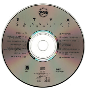 Dennis DeYoung Autographed Styx Classics Vol. 15 CD Cover with Disc Beckett Authenticated-Powers Sports Memorabilia