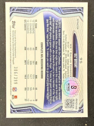 Dez Bryant 2013 Topps Chrome Pink Refractor Signed Football Card #95 Auto 386/399 Beckett Witness Cert #4W431440-Powers Sports Memorabilia