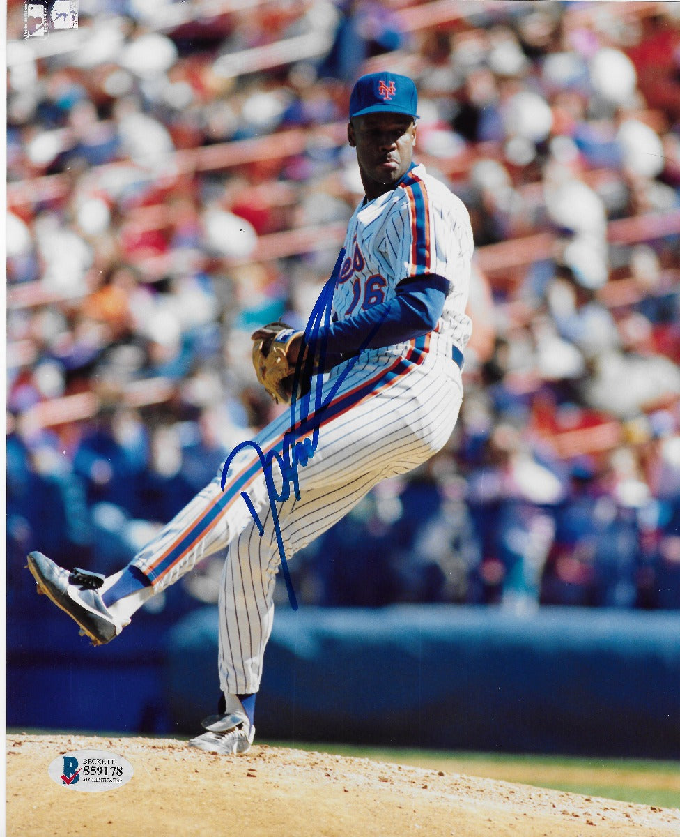 Dwight Doc Gooden Autographed New York Mets 8x10 Photo Beckett Authenticated-Powers Sports Memorabilia