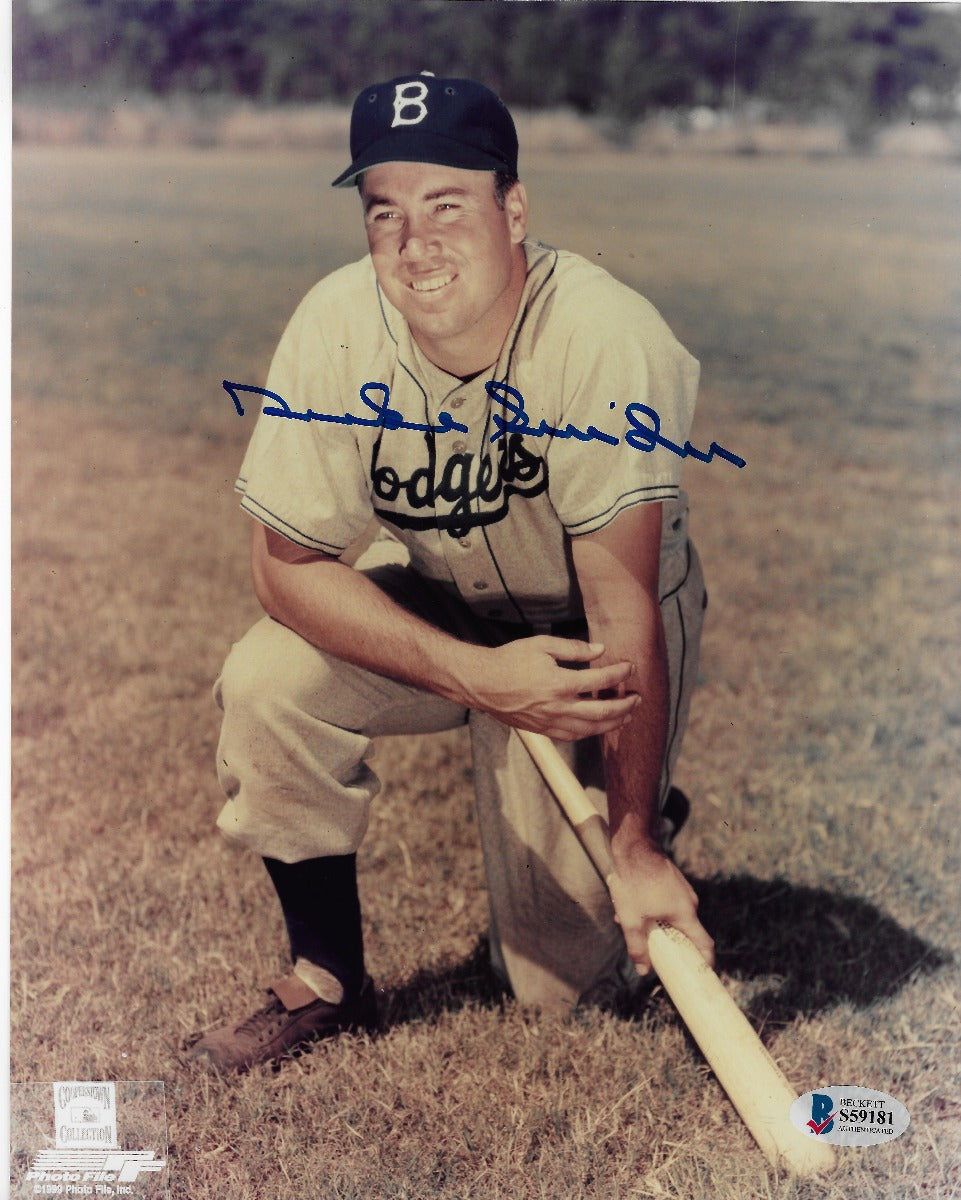 Duke Snider Autographed Brooklyn Dodgers 8x10 Photo Beckett Authenticated #3-Powers Sports Memorabilia