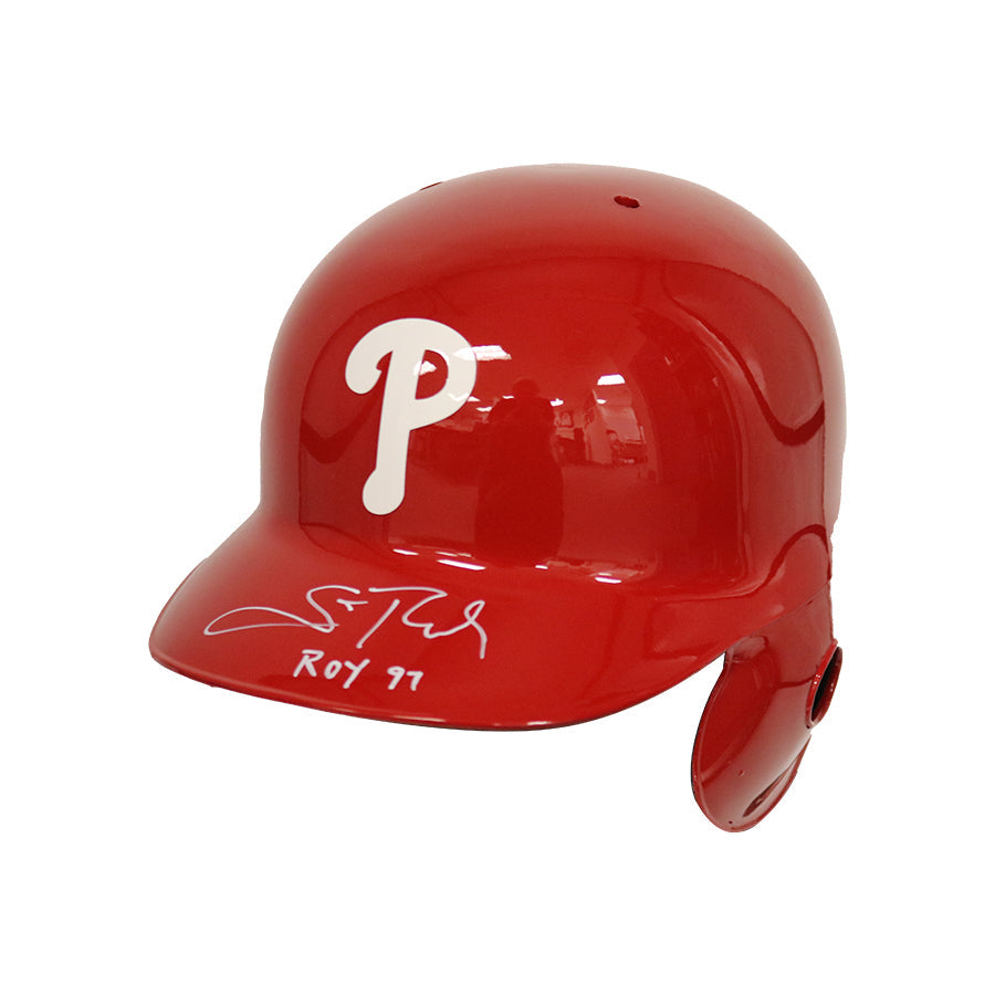 Scott Rolen Phillies Signed & Inscribed ROY 97 Helmet (Top Tier Authentics)-Powers Sports Memorabilia