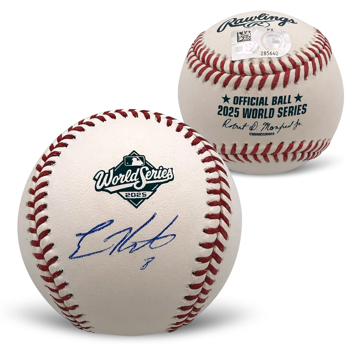 Enrique Kike Hernandez Los Angeles Dodgers Autographed 2025 World Series Signed Baseball MLB Authenticated With UV Display Case-Powers Sports Memorabilia