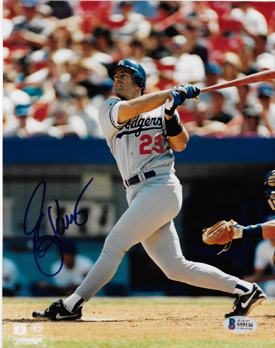 Eric Karros Autographed Los Angeles Dodgers 8x10 Photo Beckett Authenticated-Powers Sports Memorabilia
