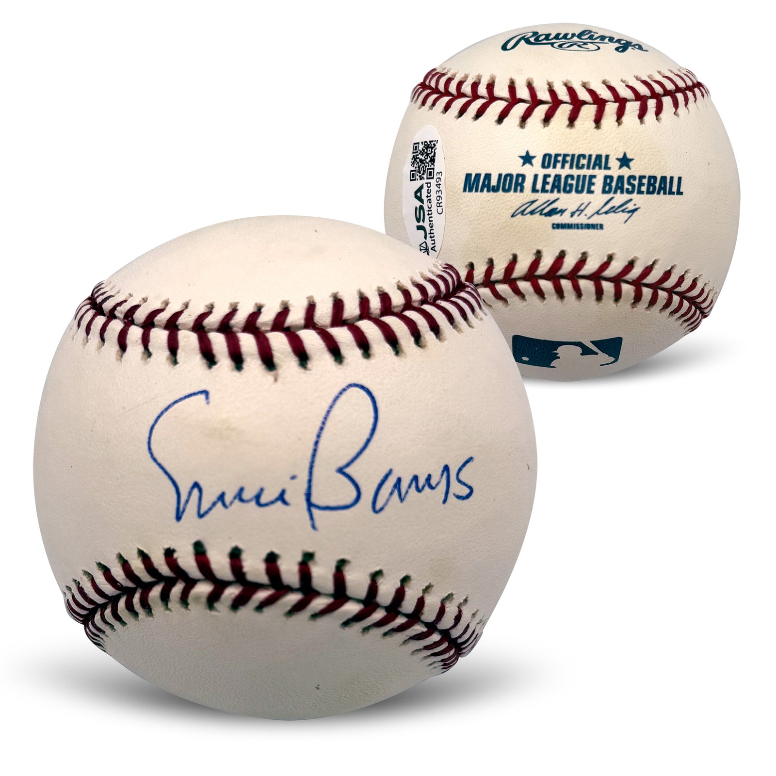 Ernie Banks Autographed Chicago Cubs Baseball JSA CR93493-Powers Sports Memorabilia
