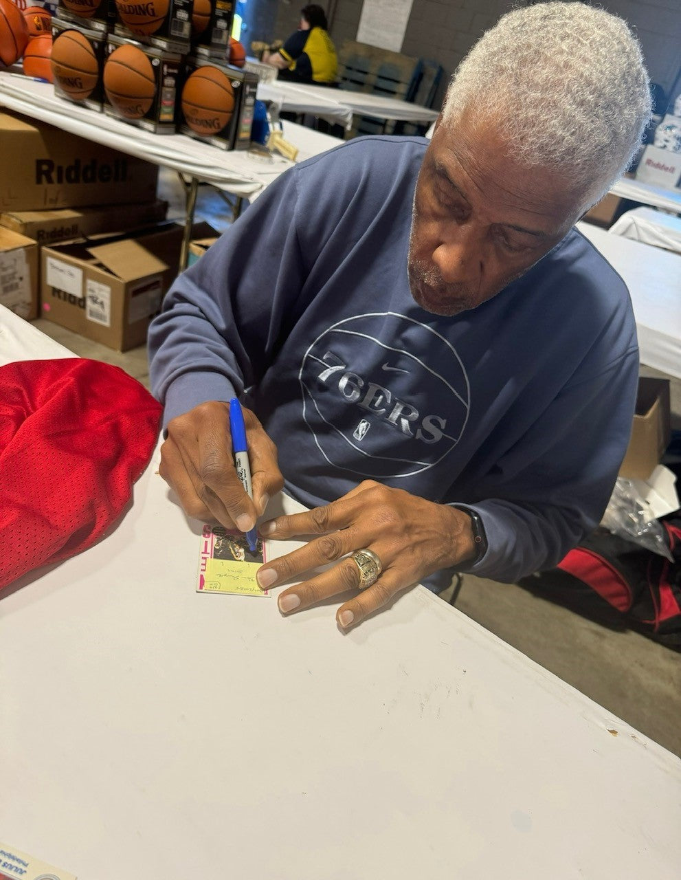 Julius Erving Autograph Signing-Powers Sports Memorabilia