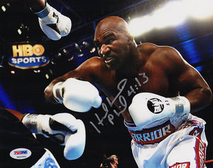 Evander Holyfield Autograph Signing-Powers Sports Memorabilia