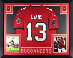 Mike Evans Autographed Tampa Bay Buccaneers Signed Nike Limited Super Bowl LV Champs Football Framed Jersey Beckett COA-Powers Sports Memorabilia
