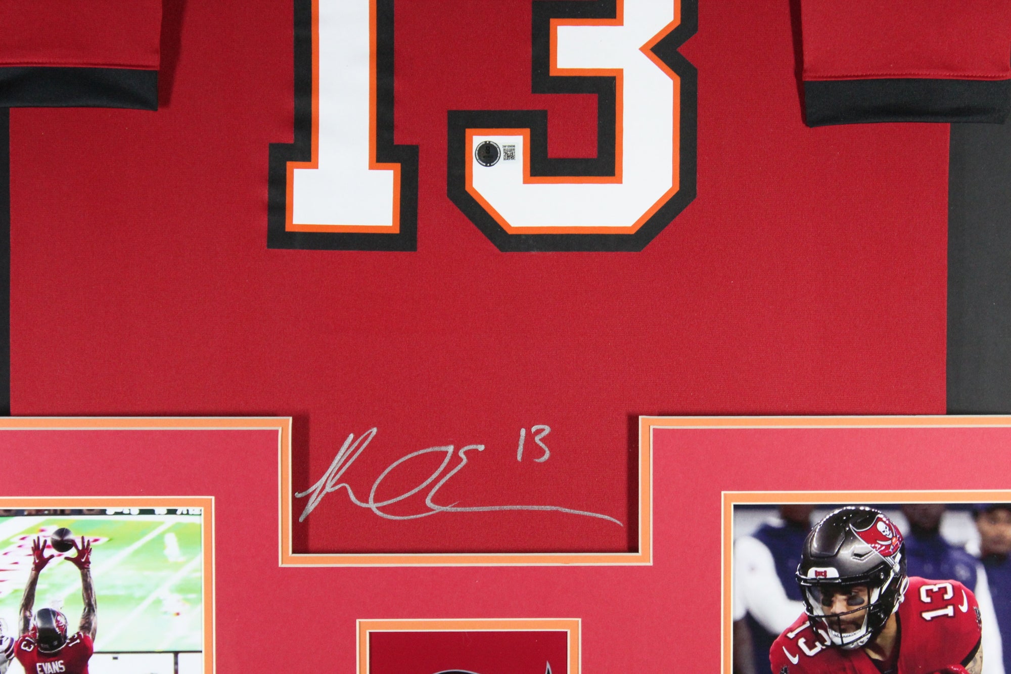 Mike Evans Autographed Tampa Bay Buccaneers Signed Nike Game Football Framed Jersey Beckett COA-Powers Sports Memorabilia