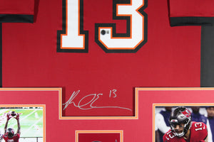 Mike Evans Autographed Tampa Bay Buccaneers Signed Nike Game Football Framed Jersey Beckett COA-Powers Sports Memorabilia