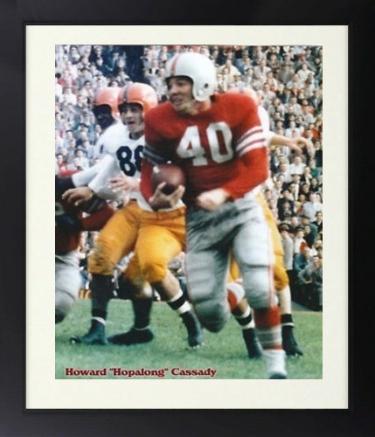 Howard "Hopalong" Cassady unsigned Ohio State Buckeyes 8 x 10 Photograph Custom Framing (Heisman-Red Jersey)-Powers Sports Memorabilia