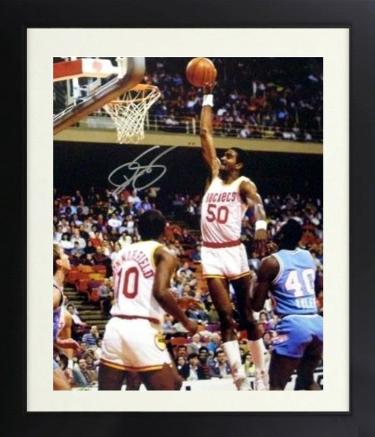 Ralph Sampson Autographed Houston Rockets 16 x 20 Photograph Custom Framing- MAB Hologram (ROY)-Powers Sports Memorabilia