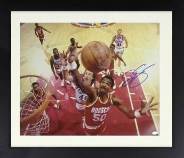 Ralph Sampson Autographed Houston Rockets 16 x 20 Photograph Custom Framing- Leaf Authentics Hologram (ROY) - CTBL_f13968-Powers Sports Memorabilia
